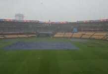 चेन्नास्वामी स्टेडियम पर बारिश का कब्जा, मैच समय से नहीं शुरू होने वाला