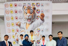 जिला कराटे में युवराज विक्रम, अंश, स्वरित, काव्या, आरना, अनंत को गोल्ड