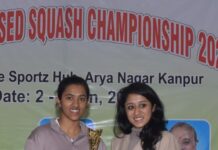 धामपुर के आर्यन प्रताप सिंह व प्रयागराज की उन्नती त्रिपाठी यूपी स्टेट क्लोज़ स्क्वैश चैंपियन
