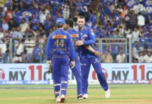 मुंबई इंडियंस ने सनराइजर्स हैदराबाद को 4 विकेट से हरा अपनी उम्मीदों को जिंदा रखा