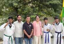 15वीं राष्ट्रीय ताइक्वांडो प्रतियोगिता में पदक विजेता हॉर्नर कॉलेज के छात्र सम्मानित