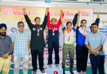 महिला सीनियर सोलो में यूपी की तनीषा व पुरुष सीनियर रेगू में मेजबान टीम ने जीता रजत पदक