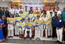 लखनऊ में हुई कराटे बेल्ट परीक्षा, उत्तीर्ण खिलाड़ियों को मिले प्रमाणपत्र