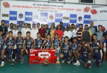 मेरठ ने शानदार खेल से जीती विजेता ट्रॉफी, वाराणसी को एकतरफा 69-37 से दी शिकस्त