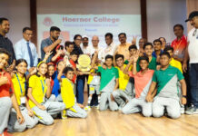 हार्नर कॉलेज में मनाया गया पारंपरिक खेल महोत्सव, सेंट जोसेफ कॉलेज बना चैंपियन