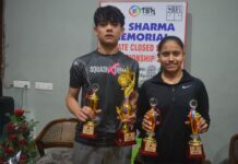 धामपुर के राघव वशिष्ठ और फाबिया नफीस ने जीते दोहरे खिताब