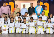 ताइक्वांडो की पहली सीढ़ी पार, 20 खिलाड़ी यलो बेल्ट से सम्मानित