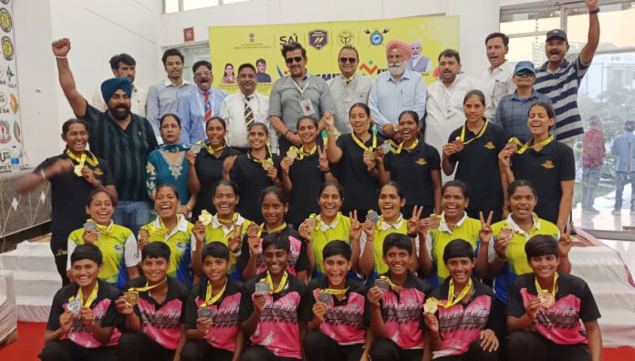 Winners of the Asmita National Women's Rowing League—Hyderabad Queens (Sub-Junior), Bhopal (Junior), and Cuttack Rowing Club .jpg