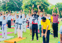 योग और खेल का संगम, खिलाड़ियों को विधायक ओ. पी. श्रीवास्तव ने किया प्रेरित