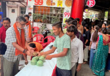 पांचवें बड़े मंगल पर हैंडबॉल खिलाड़ियों के भंडारे में उमड़ी श्रद्धालुओं की भीड़