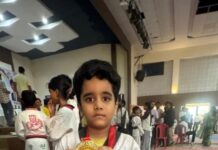 लखनऊ के अथर्व अग्रवाल ने मध्य प्रदेश में स्टेट लेवल ताइक्वांडो चैंपियनशिप में जीता गोल्ड मेडल